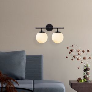 Zidna Lampa Roe - 10745, boje: Crna, Krem