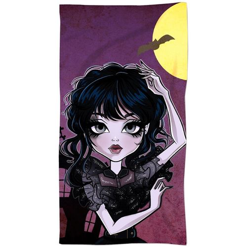 Gothic Girl cotton beach towel slika 1