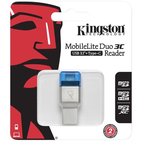 Kingston FCR-ML3C Card reader, MobileLite Duo 3C, USB Type-C & Type-A, USB 3.2 Gen.1, microSDXC UHS-I slika 2