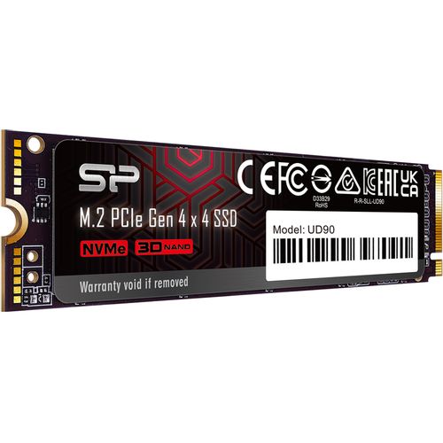 Silicon Power SP01KGBP44UD9005 M.2 NVMe 1TB SSD, UD90, PCIe Gen 4x4, 3D NAND, Read up to 5,000 MB/s, Write up to 4,800 MB/s (single sided), 2280 slika 3