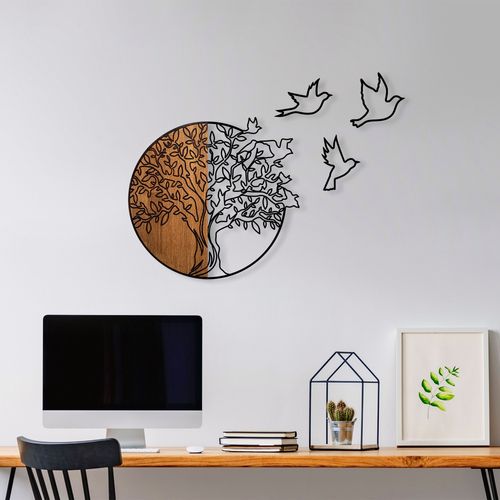 Tree And Birds 2 Walnut
Black Decorative Wooden Wall Accessory slika 3