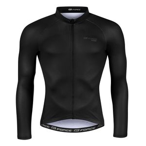 Force Majica dugih rukava za biciklizam Pure Black