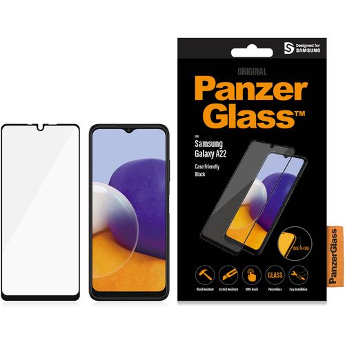 Panzerglass zaštitno staklo za Samsung Galaxy A22 case friendly black slika 1