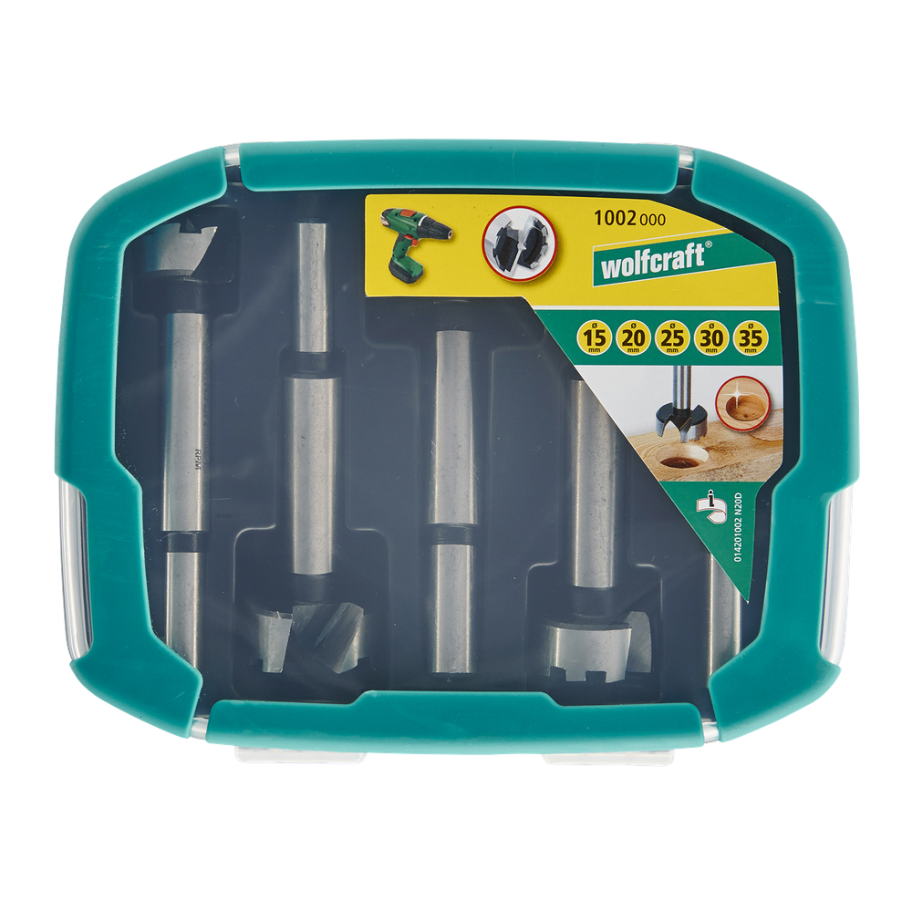 Wolfcraft Set Glodala Forstner fi 15, 20, 25, 30, 35mm / 5 dijelni - 1002000 slika 7
