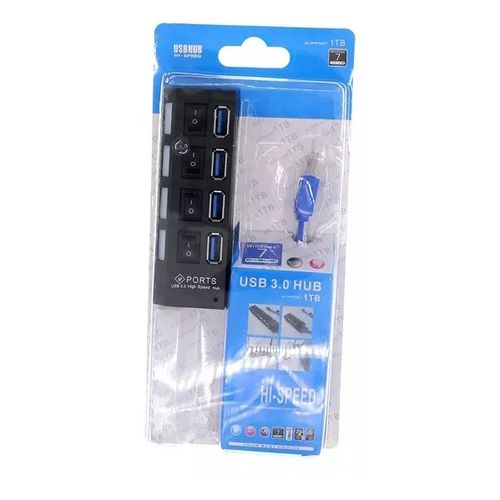 Usb HUB 3.0 4 port crni slika 2