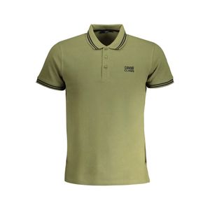 CAVALLI CLASS MEN'S GREEN SHORT SLEEVED POLO SHIRT