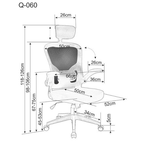 Uredska stolica Q-060 - Tkanina slika 8