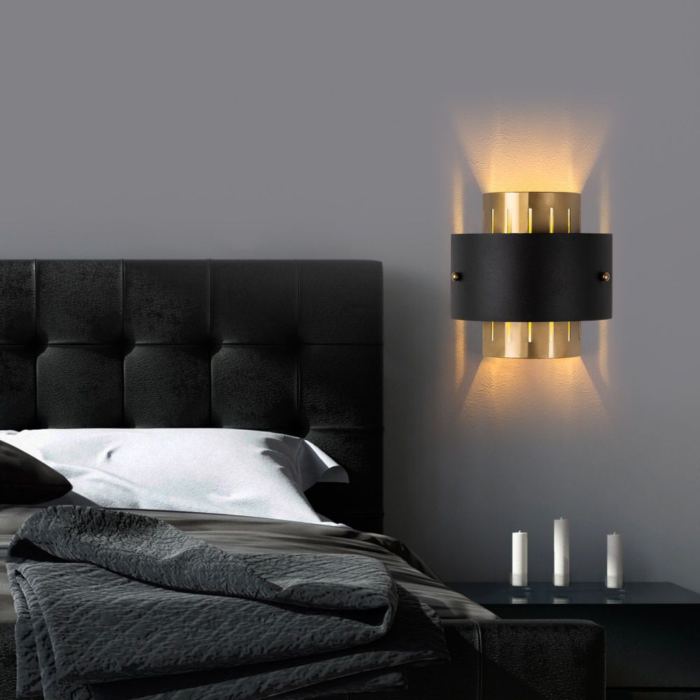 Zidna Lampa Noctra - 15351, boje: Zlatna, Crna slika 1