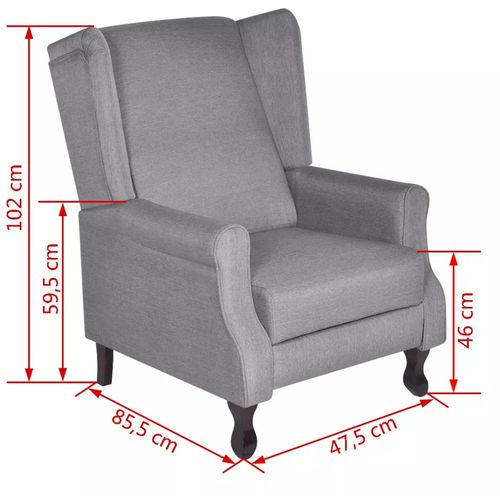 Fotelja od tkanine siva slika 22