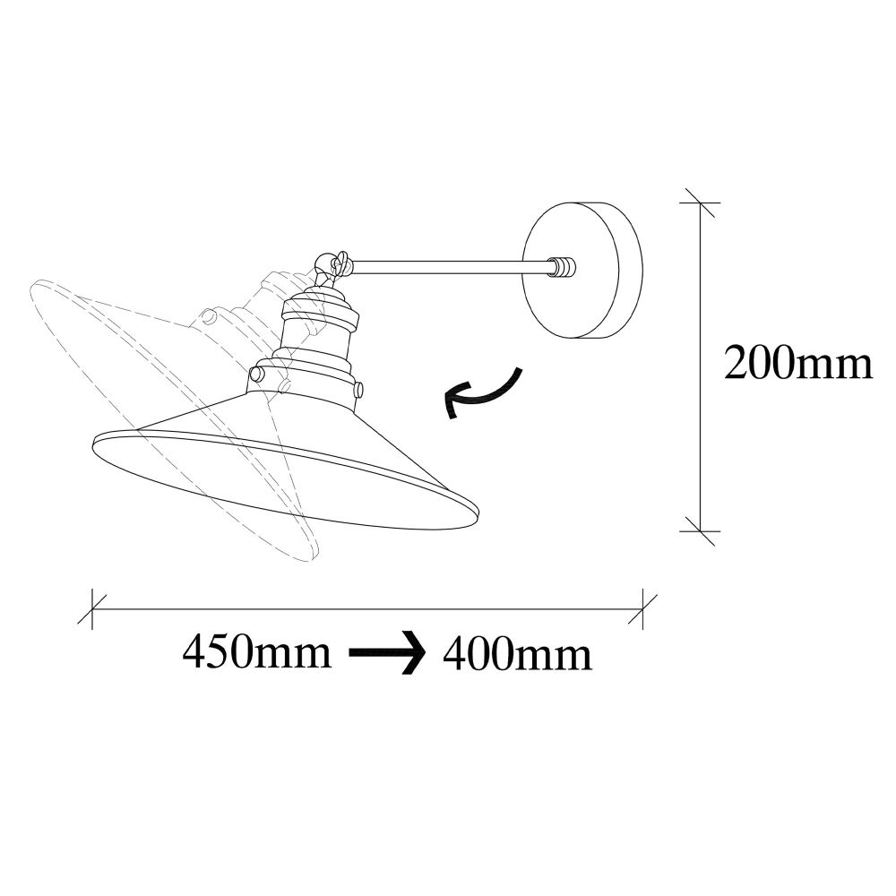 Zidna lampa Sağlam - 3741 u crno-zlatnoj boji slika 3