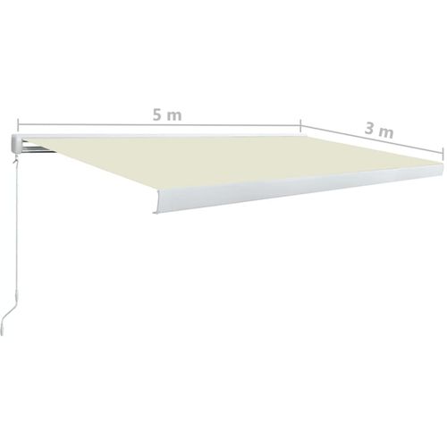 Kazetna tenda na ručno uvlačenje 500 x 300 cm krem slika 11