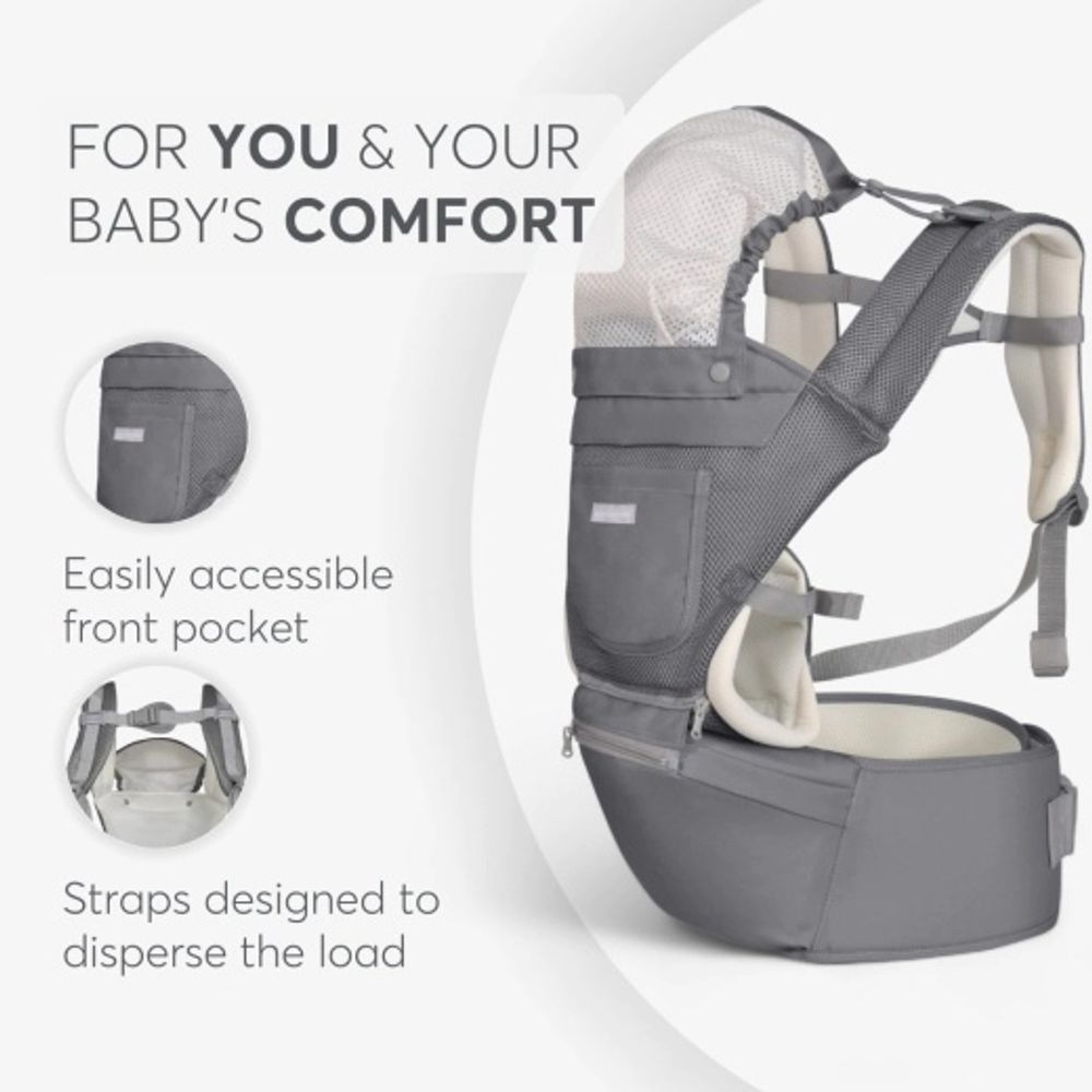 Kikka Boo Kengur nosiljka 3U1 Chloe, Mesh Grey slika 8
