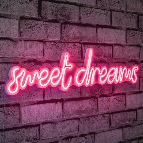 Wallity Ukrasna plastična LED rasvjeta, Sweet Dreams - Pink slika 9