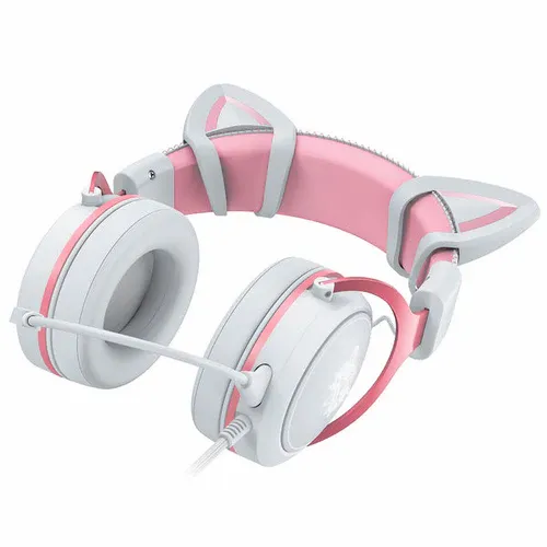 Onikuma X10 Cat Ears Stereo Noise Cancellation Gaming Headset (Pink) slika 5