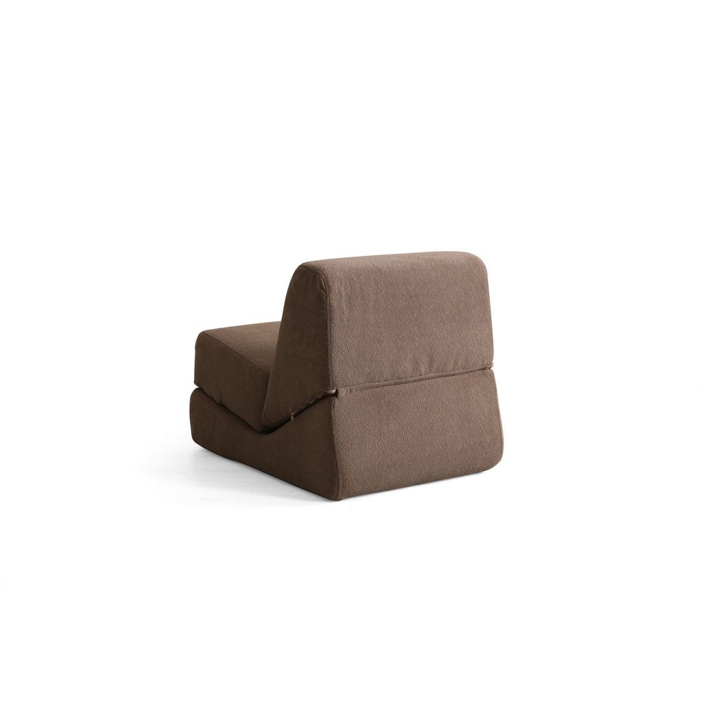 Sofa na razvlačenje za jednu osobu Origami u smešnim bojama: smeđa slika 4