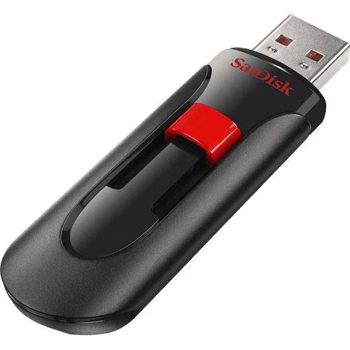 Sandisk Cruzer Glide USB memorija 128GB, USB 2.0, crno-crvena slika 1