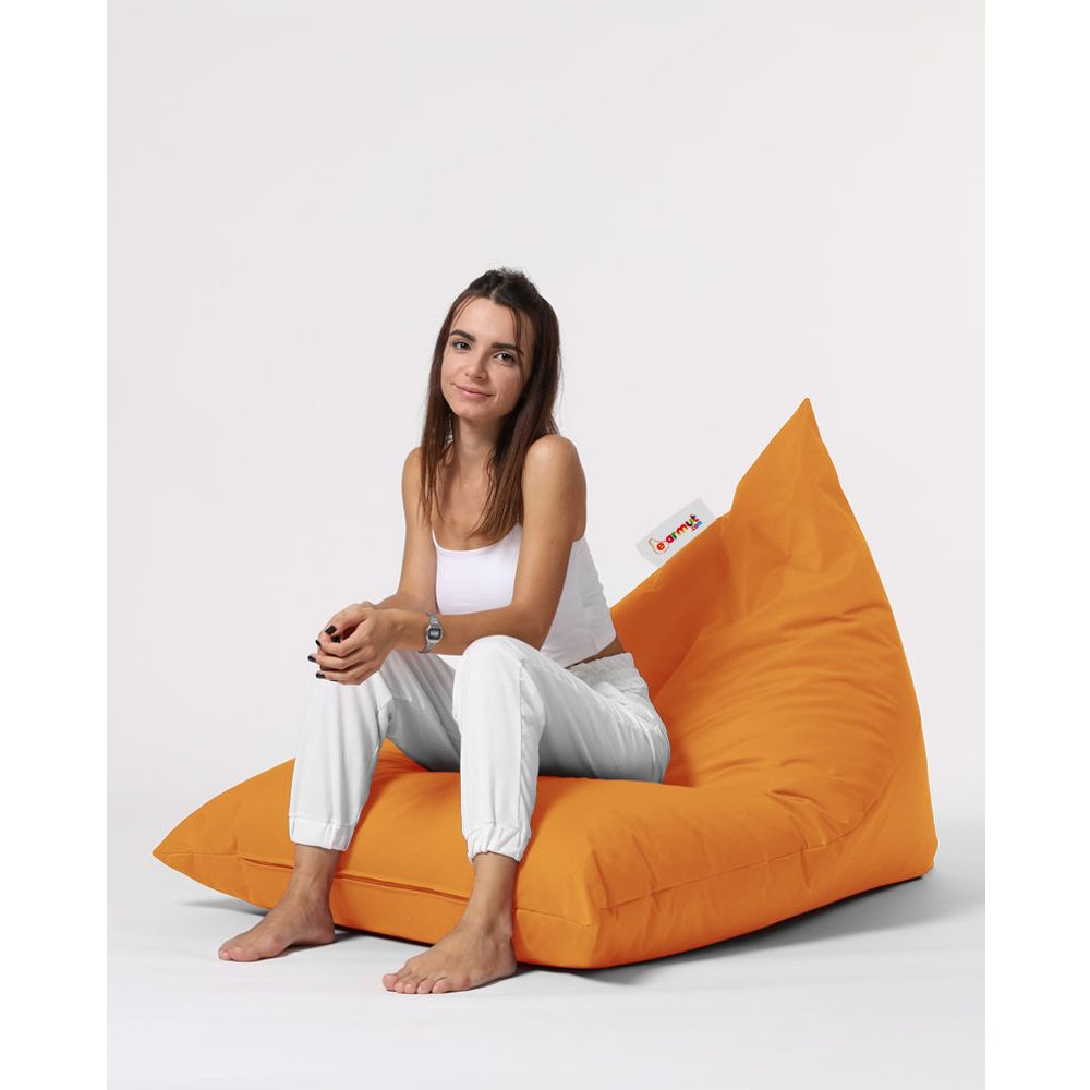 Pyramid Veliki Pouf za Krevet - Narandžasti Garden Bean Bag slika 5
