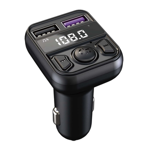 FM transmiter C44 USB, QC 3.0 Bluetooth 5.0, handsfree crni