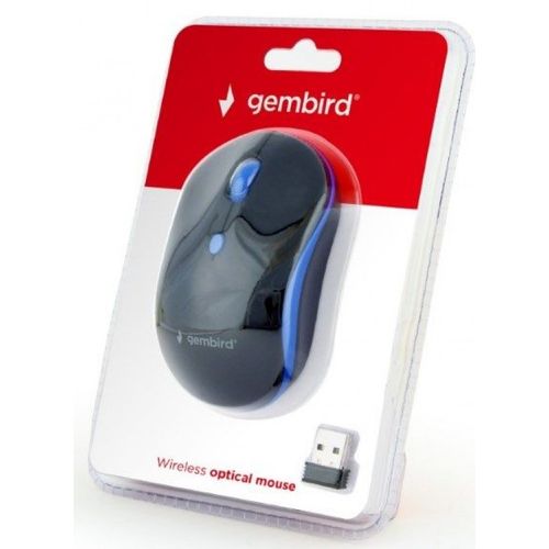 MUSW-4B-03-B Gembird Bezicni mis 2,4GHz opticki USB 800-1600Dpi black/blue 103mm slika 2