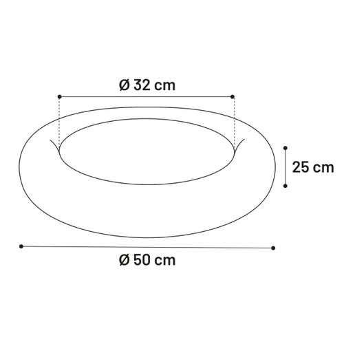 JASTUK KREMS OKRUGLI SVIJETLO SMEĐA fi 50cm slika 2