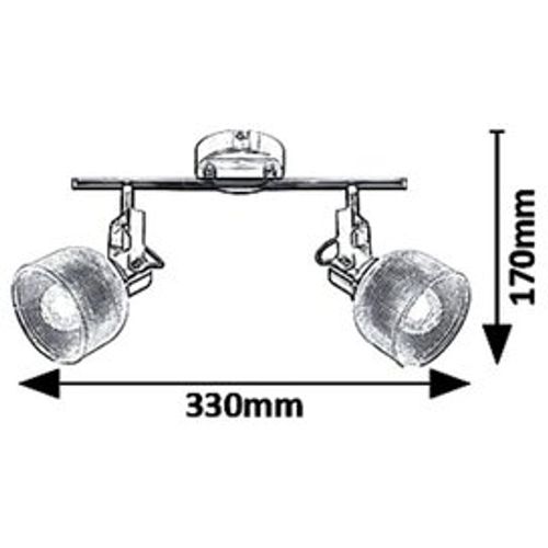 Rabalux Francis, spot, E14 2X MAX 28W, hrom slika 2