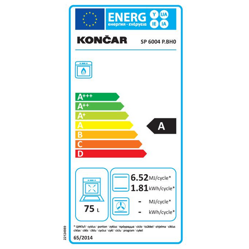 Končar štednjak SP 6004 P.BH0 slika 4