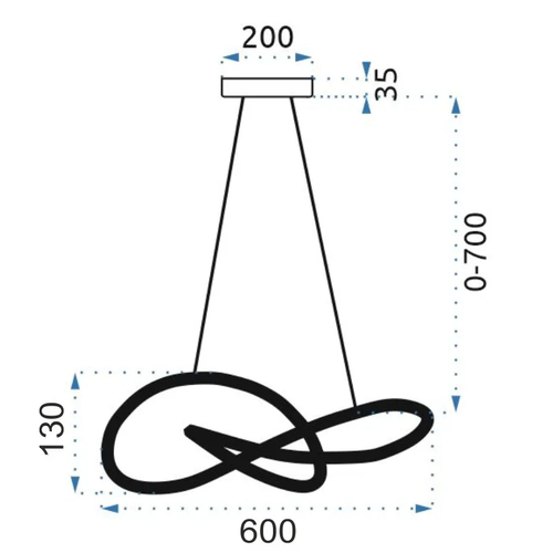 TOOLIGHT Moderna LED stropna svjetiljka + pilot App816-CP slika 2