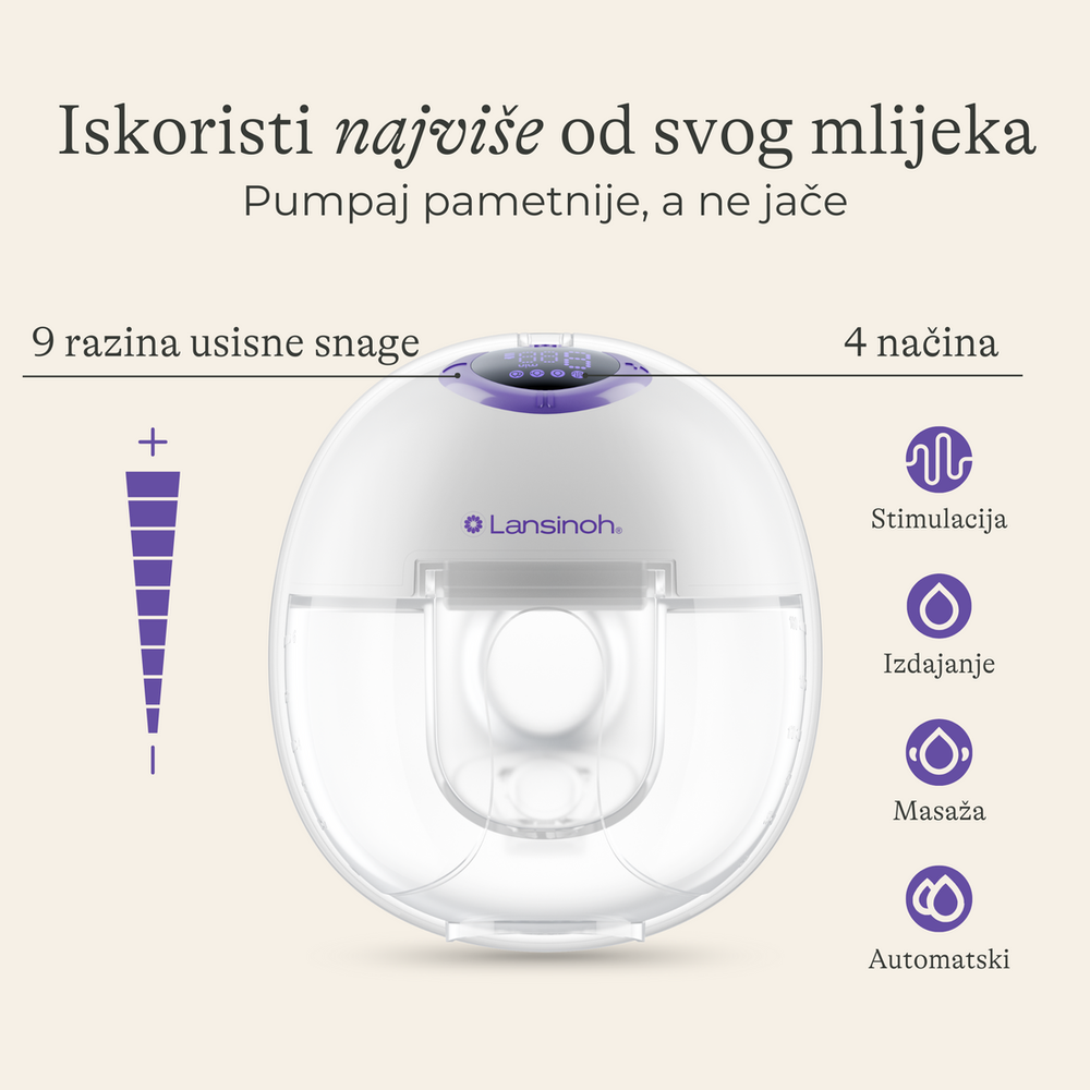 Lansinoh Nosiva dupla električna izdajalica 5166 slika 4