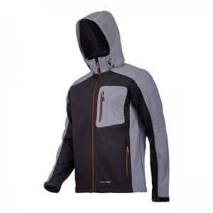 JAKNA SOFTSHELL SA KAPULJAČOM CRNO-SIVA 2XL LAHTI L4091605