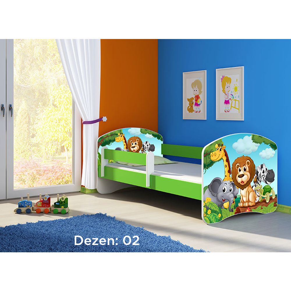 ACMA Dječiji krevet Acma II Green - 140x70cm - Dezen 02 slika 2