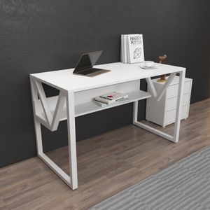 Lona - White White Study Desk
