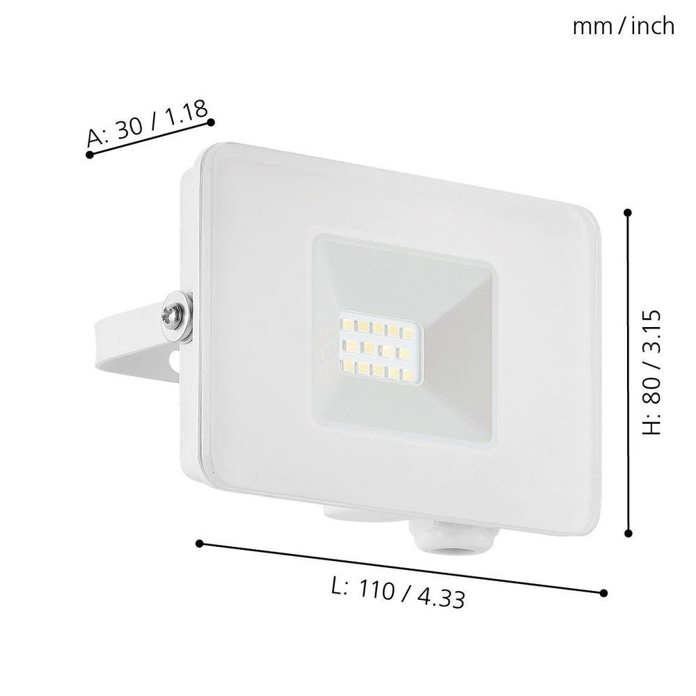 Eglo Faedo 3 vanjska/reflektor, led, 10w, bijela slika 4