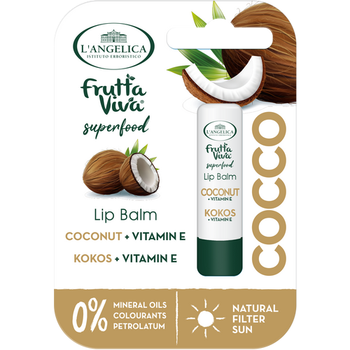 L'ANGELICA Balzam za usne  kokos + vitamin e, 4.8gr slika 1