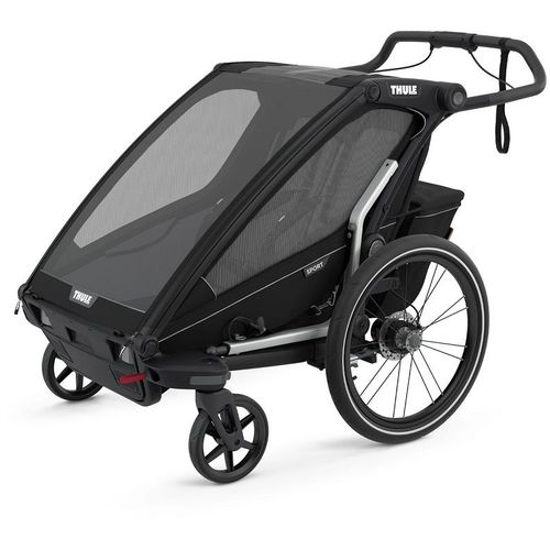 Thule Chariot Sport 2 crna sportska dječja kolica i prikolica za bicikl za dvoje djece (4u1) slika 12