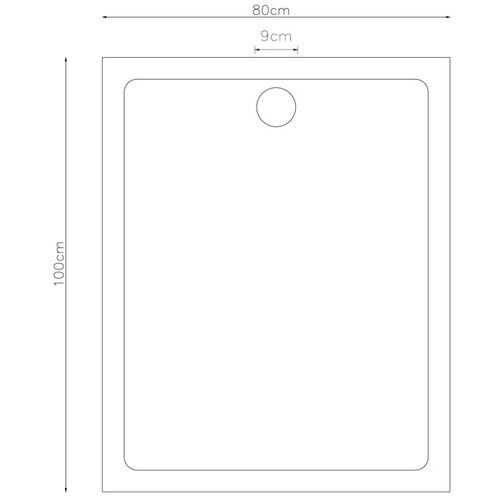 Pravokutna ABS tuš-kada crna 80 x 100 cm slika 28