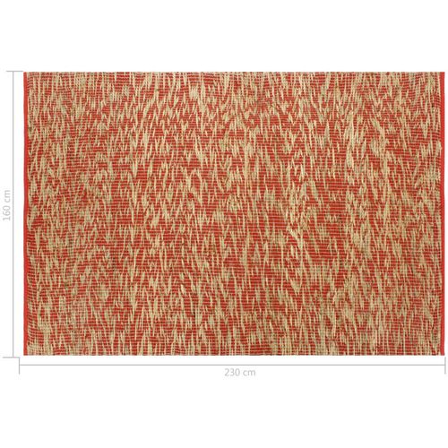 Ručno rađeni tepih od jute crvene i prirodne boje 160 x 230 cm slika 10