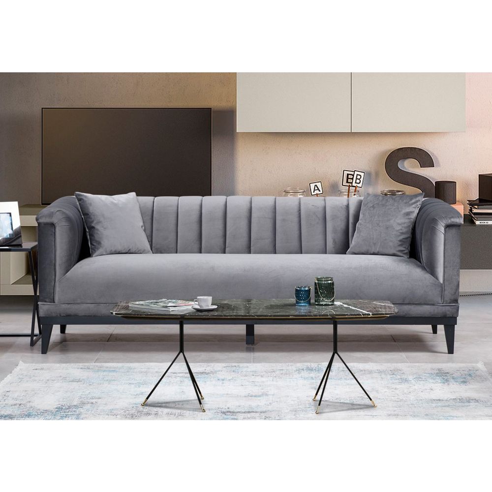 Trendy - Tamnosiva Sofa za 3 Osobe slika 1