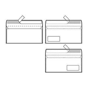 Kuverte 110x230 mm ABT PD strip, bijela