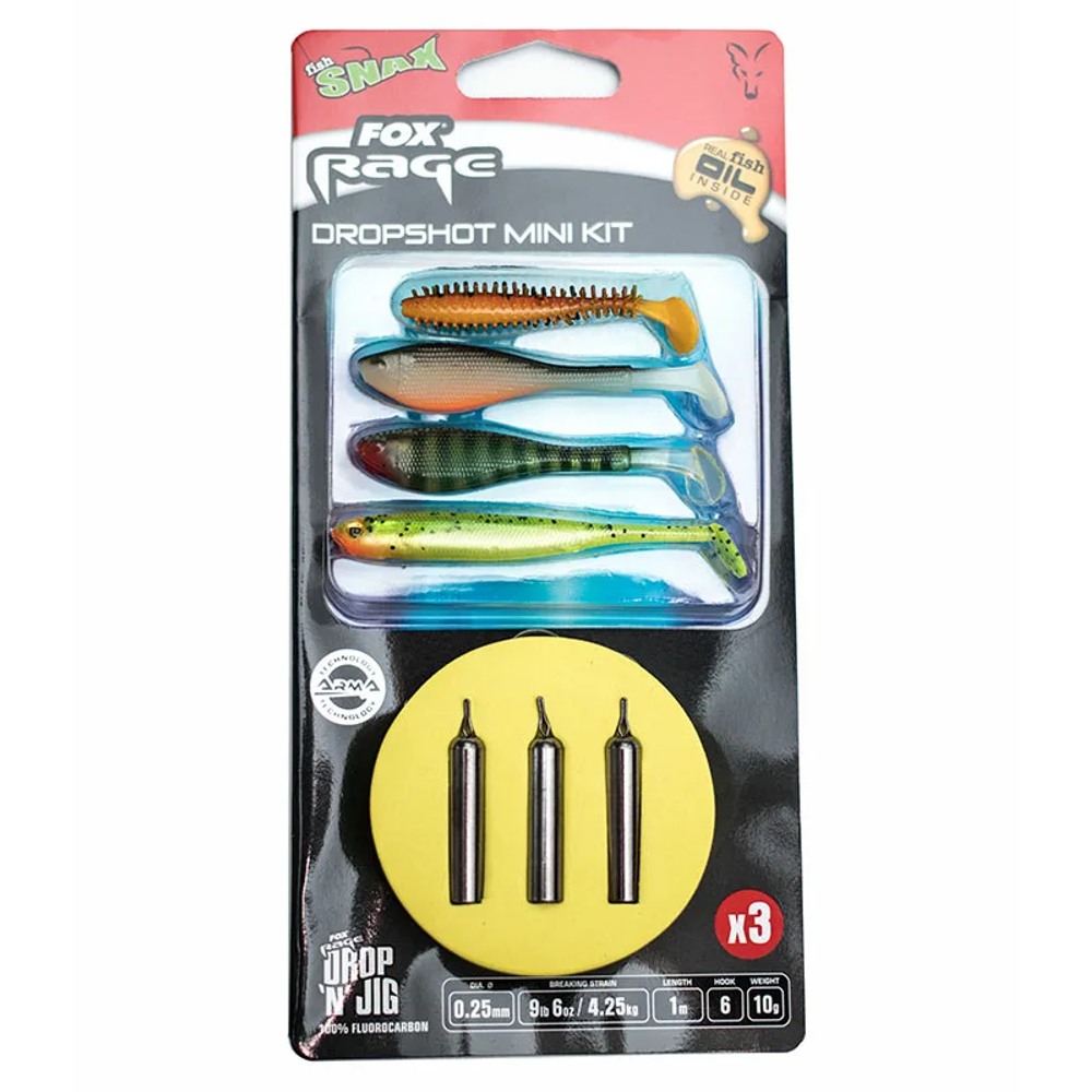 Fox silikonska varalica Rage Dropshot Mini Kit 1m 10g sz6 3kom (NRR028) slika 1