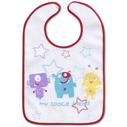 Interbaby podbradak plasti. frotirni - Velcro crveni friends slika 1