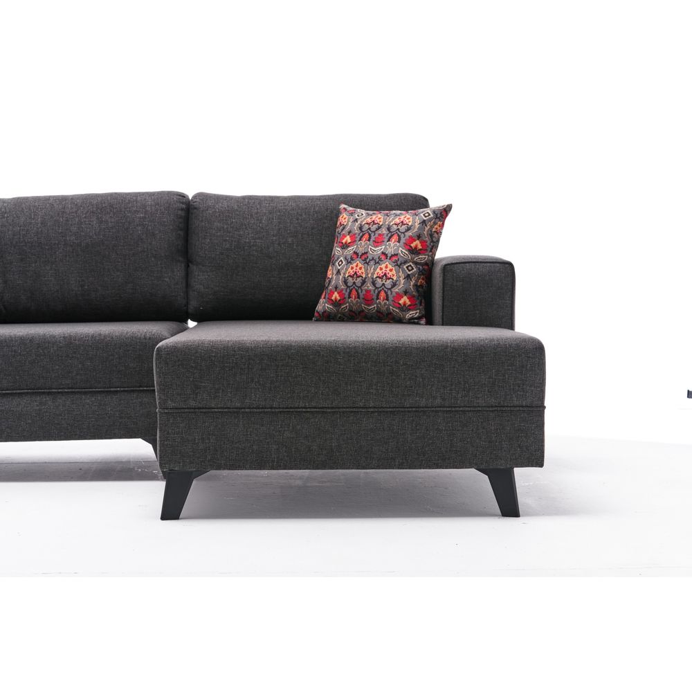 Efsun - Ugao Sofa na Razvlačenje u Antracit Boji slika 9