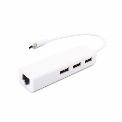 Adapter Type C na 3 USB 2.0 + RJ45 (100Mb) JWD-T4 slika 1