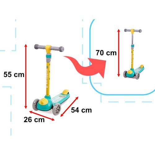 Dječji romobil Dinosaur LED kotačići slika 5