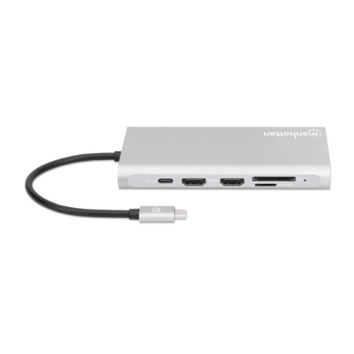 Docking station Manhattan 130660 12in1 USB-C - 3xHDMI/4xUSB/LAN/CR/PD 100W slika 3