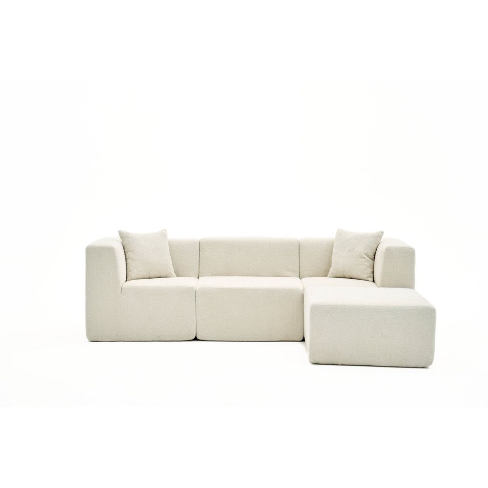 Ugaona Sofa Raks - boja: krem slika 8