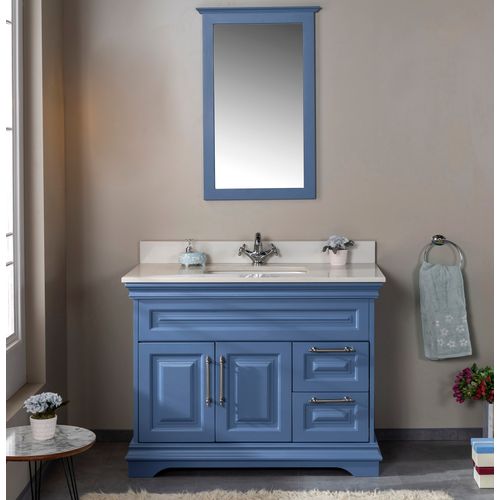 Hanah Home Huron 42 - Blue Blue Bathroom Furniture Set (2 Pieces) slika 1