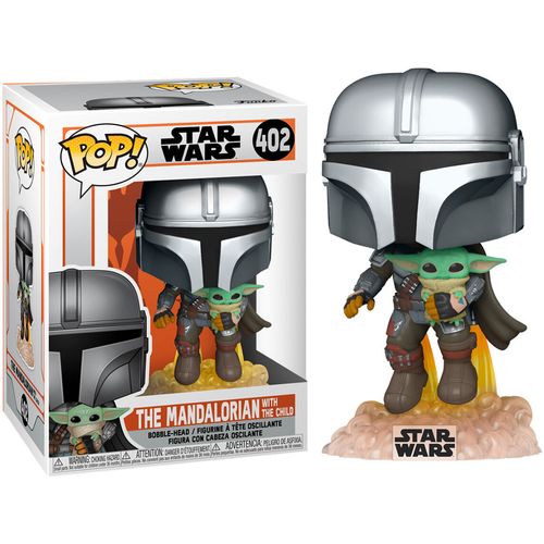 POP figure Star Wars The Mandalorian Mando Flying with Jet Pack slika 1