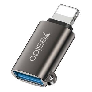 Yesido - OTG adapter (GS14) - USB 3.0 na Lightning- Plug & Play- 480 Mbps - crni