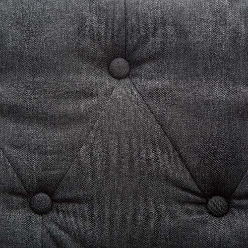 Dvosjed Chesterfield s presvlakom od tkanine tamnosivi slika 13