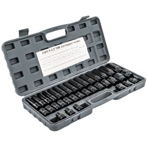 Set udarnih nasadnih nastavaka HEX – 35 dijelova, 1/2"